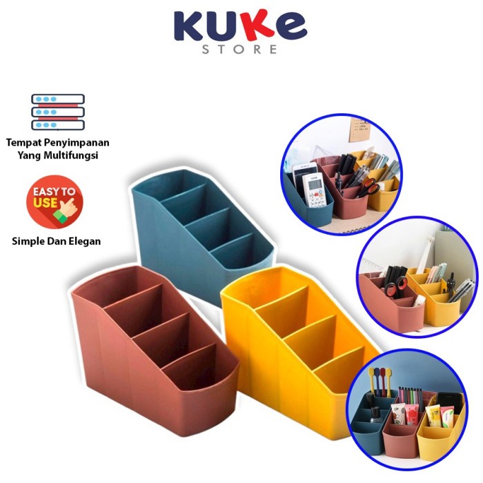 Stationery Kuke Rak Alat Tulis / Kotak Penyimpanan Alat Tulis / Rak Meja Kantor