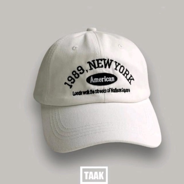 C0D-Topi Baseball terbaru 2022 Unisex Pria Wanita Hat Cotton Material Bordir 1989 New York Topi Baseball