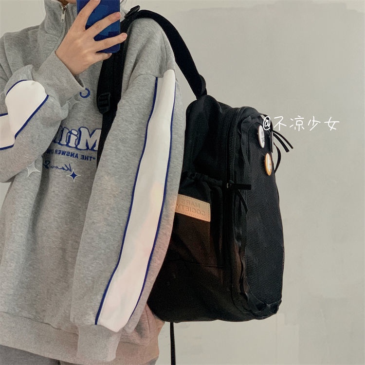 ☃▧Sera diimpor ceruk Jepang desain asli tas sekolah ulzzang tas ransel ringan kapasitas besar retro gadis ransel