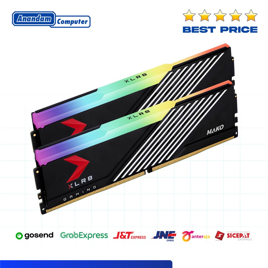 PNY XLR8 MAKO RGB Longdimm 32GB Kit (16GBx2) DDR5 6000Mhz - Ram PC