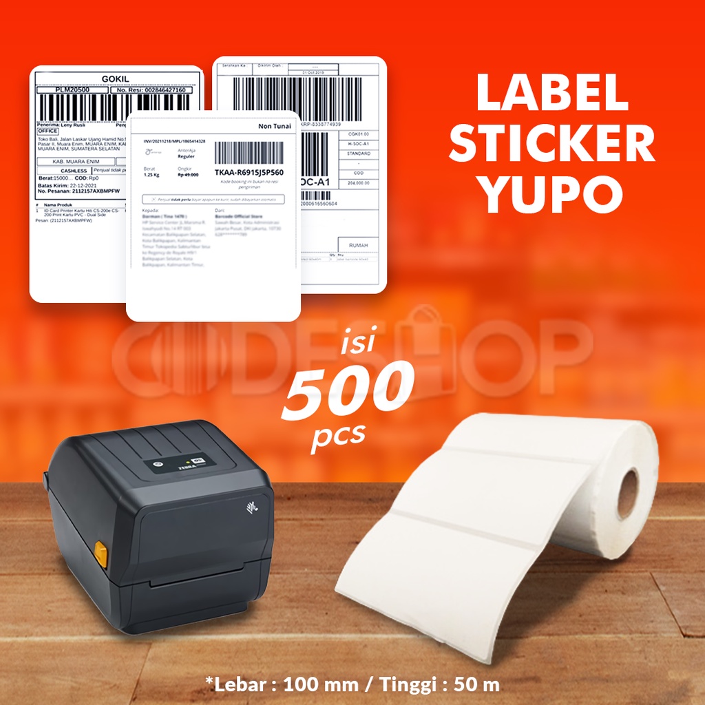 Label Barcode YUPO 100X50 GLOSSY 1 LINE Harga Spesial