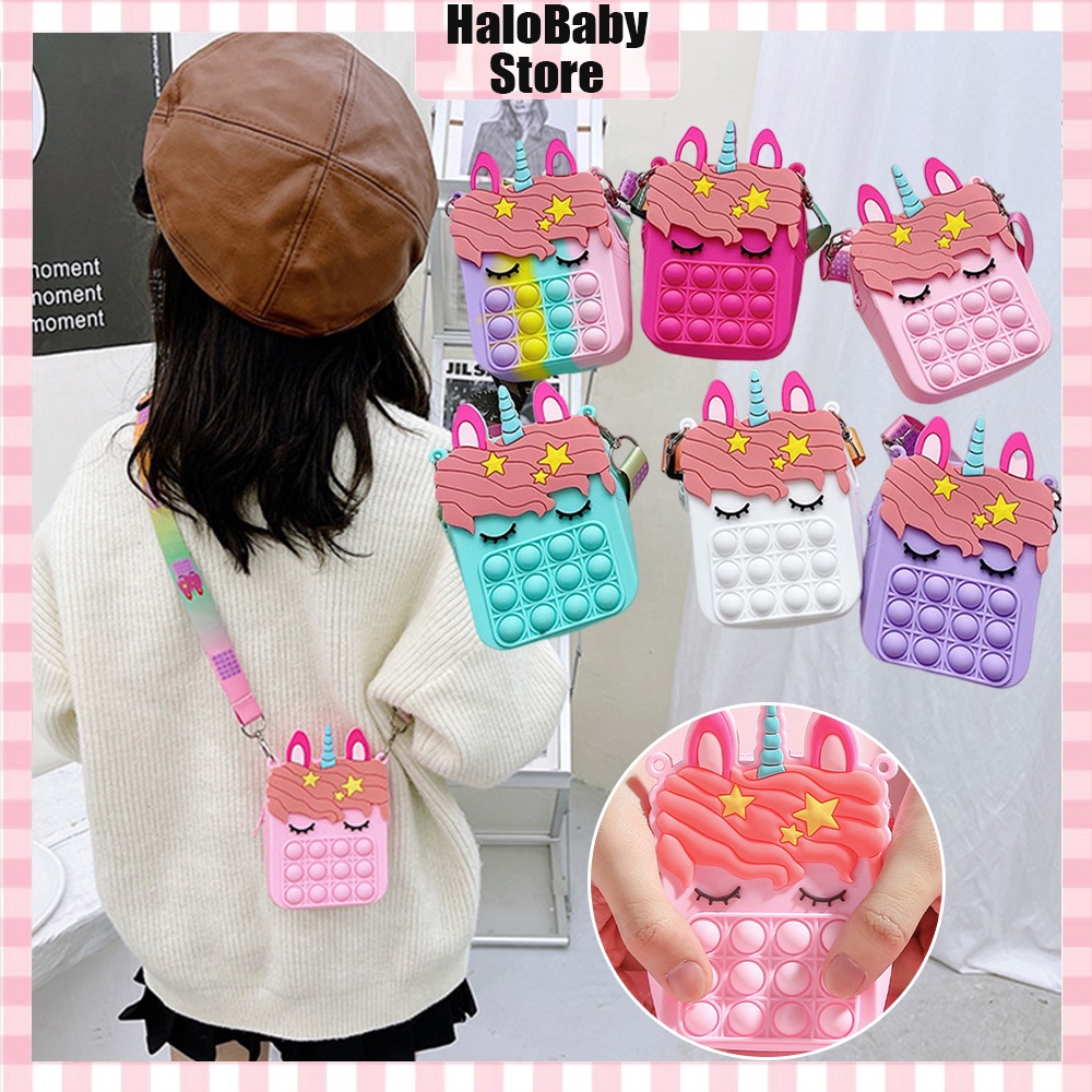 Halo Baby Pop It Sling Bag/TAS POP IT ANAK /TAS SELEMPANG ANAK/SLING BAG LUCU IMPOR LAKI PEREMPUAN