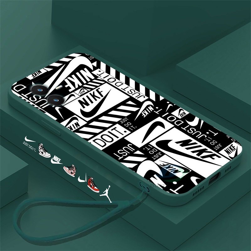 Infinix Hot 30i Zero 5G 2023 Note 12 2023 12 G96 12 Pro 11 Hot 12 Pro 20S Smart 7 6 Smart 5 Hot 11S NFC Hot 11 Play 12 10 Play 9 Play Hot 10S Hot 10T Desain Kreatif Trendy Brand Lanyard Silicone Phone Case Binteacase