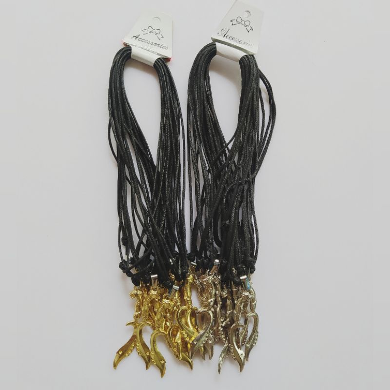 (Perlusin) Kalung Tali Liontin Metal Isi 12pcs