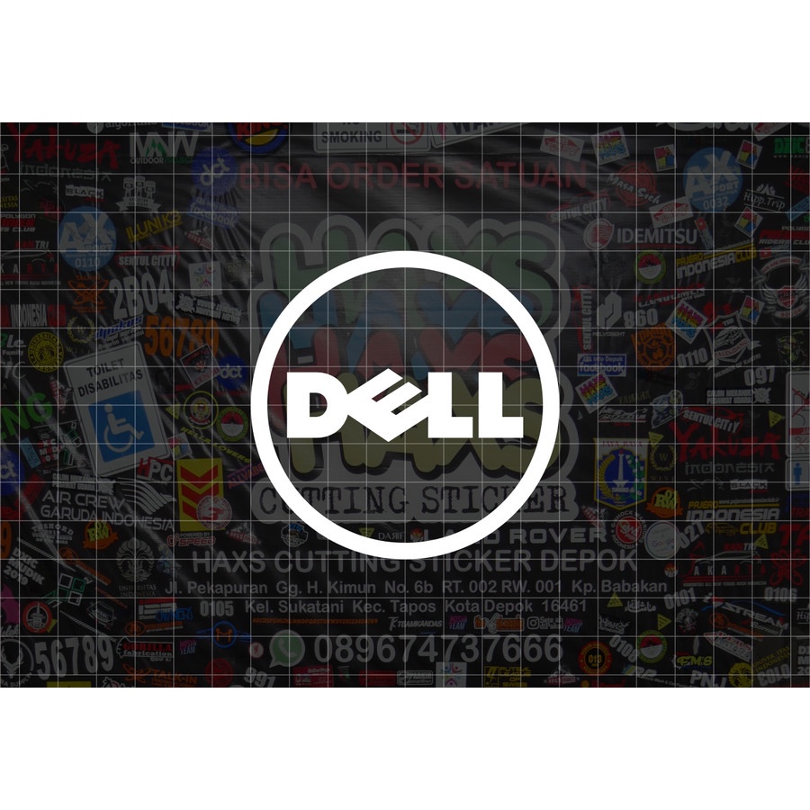 Cutting Sticker Dell Ukuran 8 Cm Untuk Motor Mobil V2