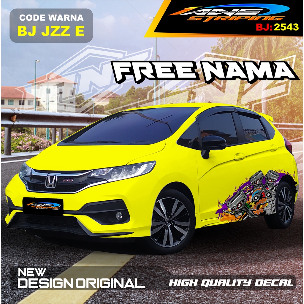 STIKER DECAL HONDA JAZZ / STICKER DECAL MOBIL JAZZ / DECAL STICKER MOBIL HONDA JAZZ , BRIO / STICKERMOBIL