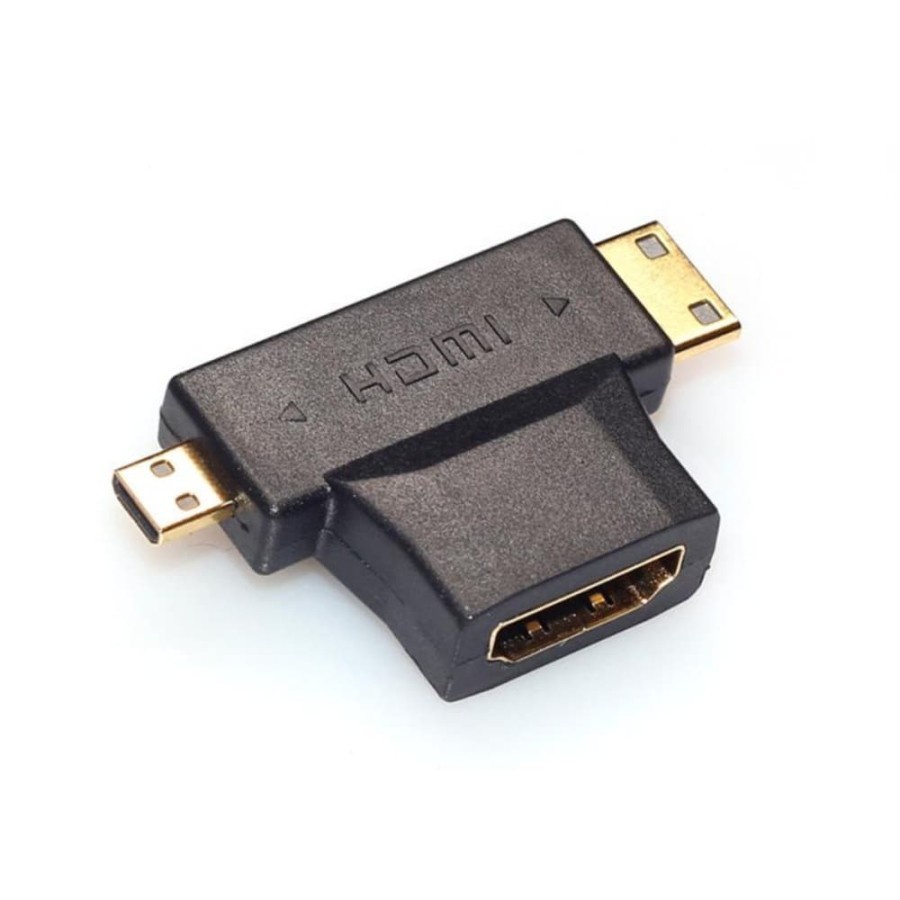 GENDER HDMI 3IN1 HDMI FEMALE + MINI HDMI + MICRO HDMI / ADAPTER 3 IN 1