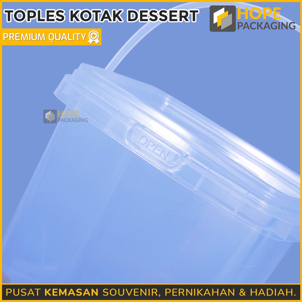 Toples Kotak Dessert 500 ML Size S Box Mika bulat / Korean Box / Box Kue / Dessert Box / Cup Pudding