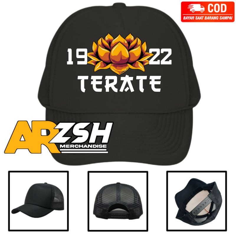 Topi Pencak Silat PSHT - Topi Trucker Jaring Terate Emas 1922