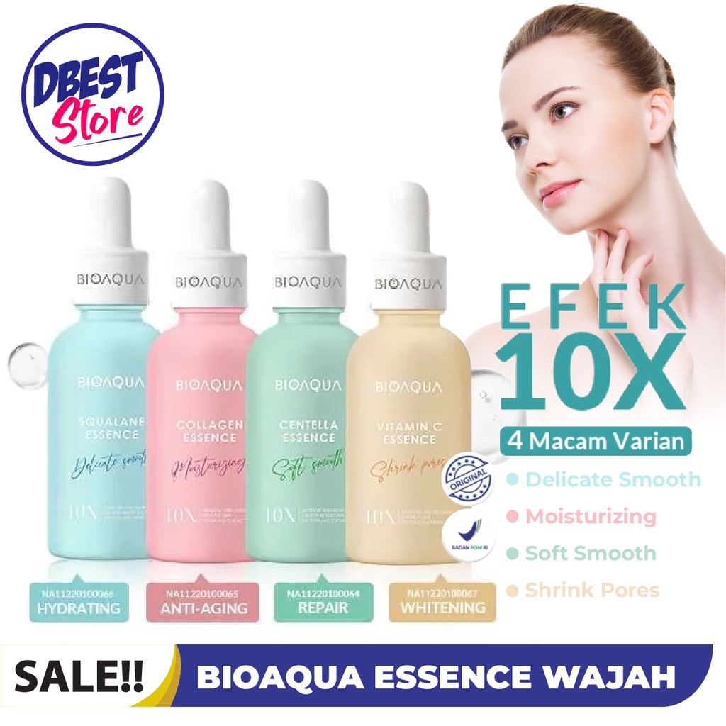 (BPOM) BIOAQUA 10X Effect Moisturizing Perbaikan Esensi Pelembab / Anti Penuaan / Vitamin C