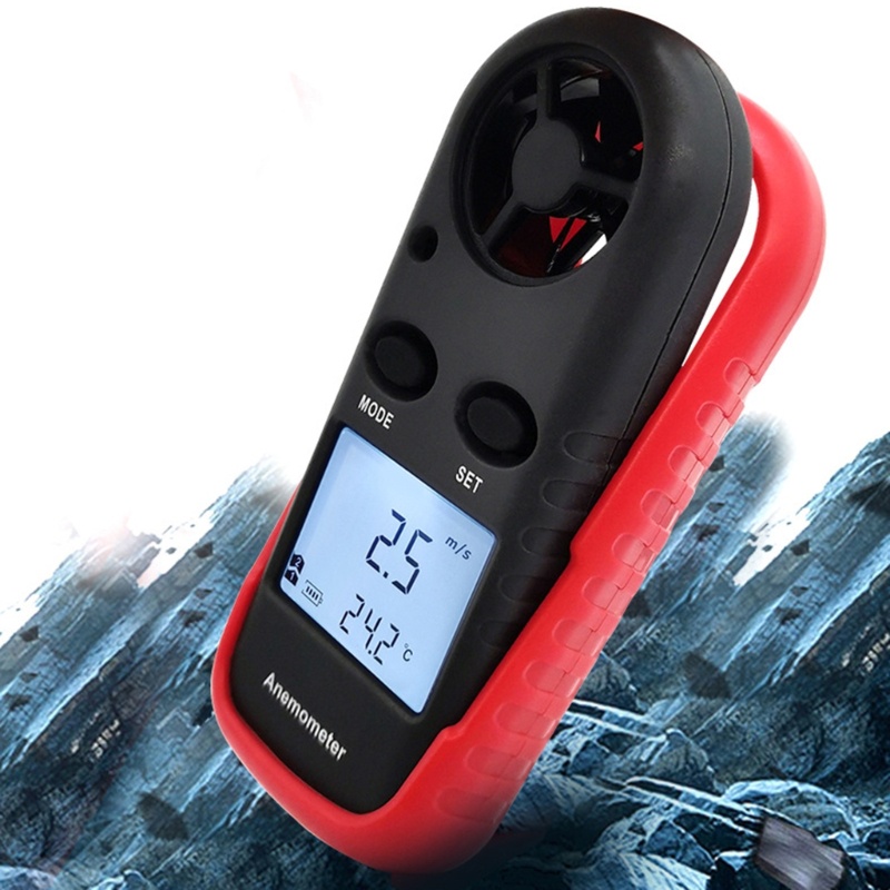 Zzz Anemometer Genggam Pengukur Kecepatan Angin / Suhu / Volume Udara