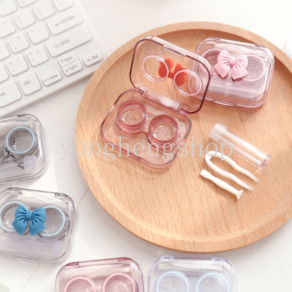 Kotak Penyimpanan Lensa Kontak Mini Portable Transparan Untuk Travel