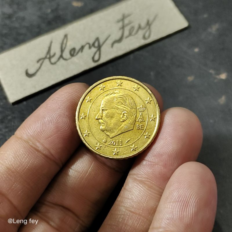 koin asing Euro Belgia 50 Cent KaAF1