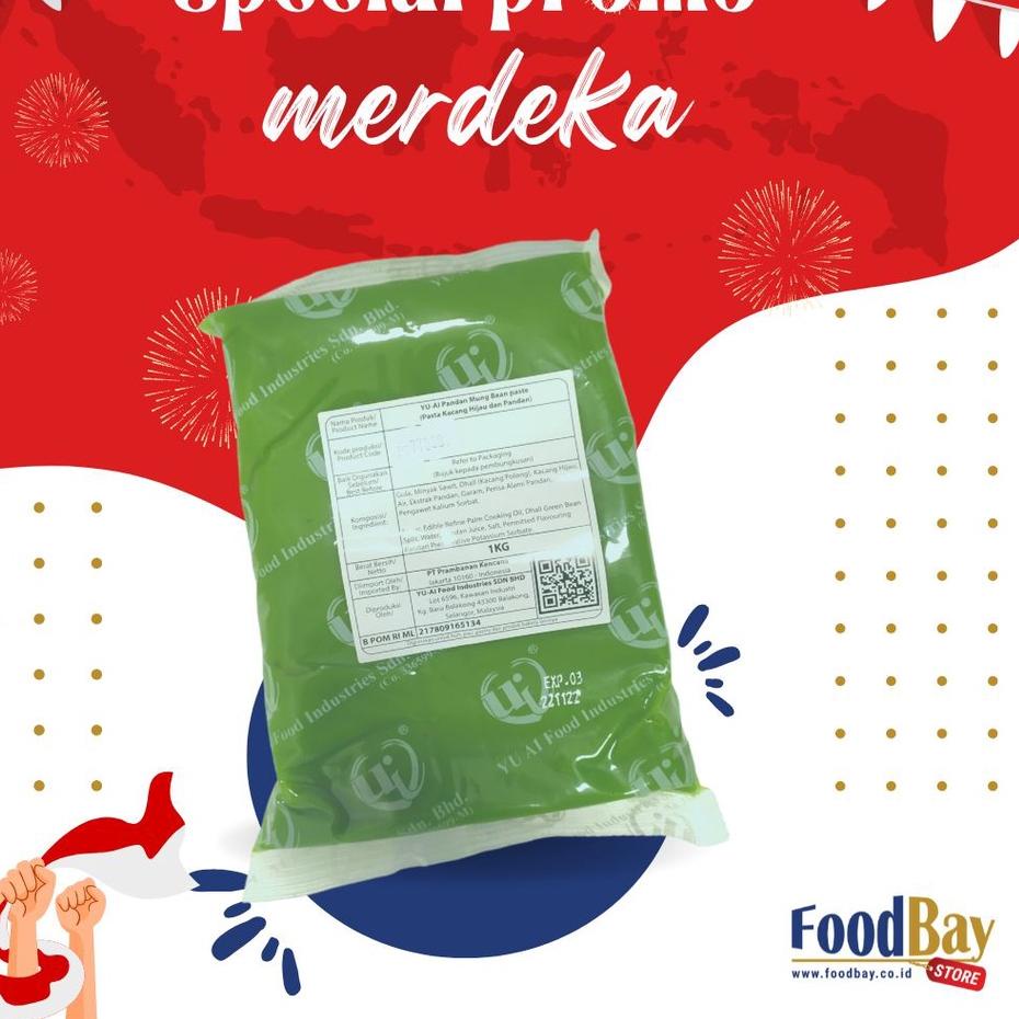 

Quality Control✅YU AI yu-ai Pasta Filling Pandan mung bean pandan 1kg|KD6
