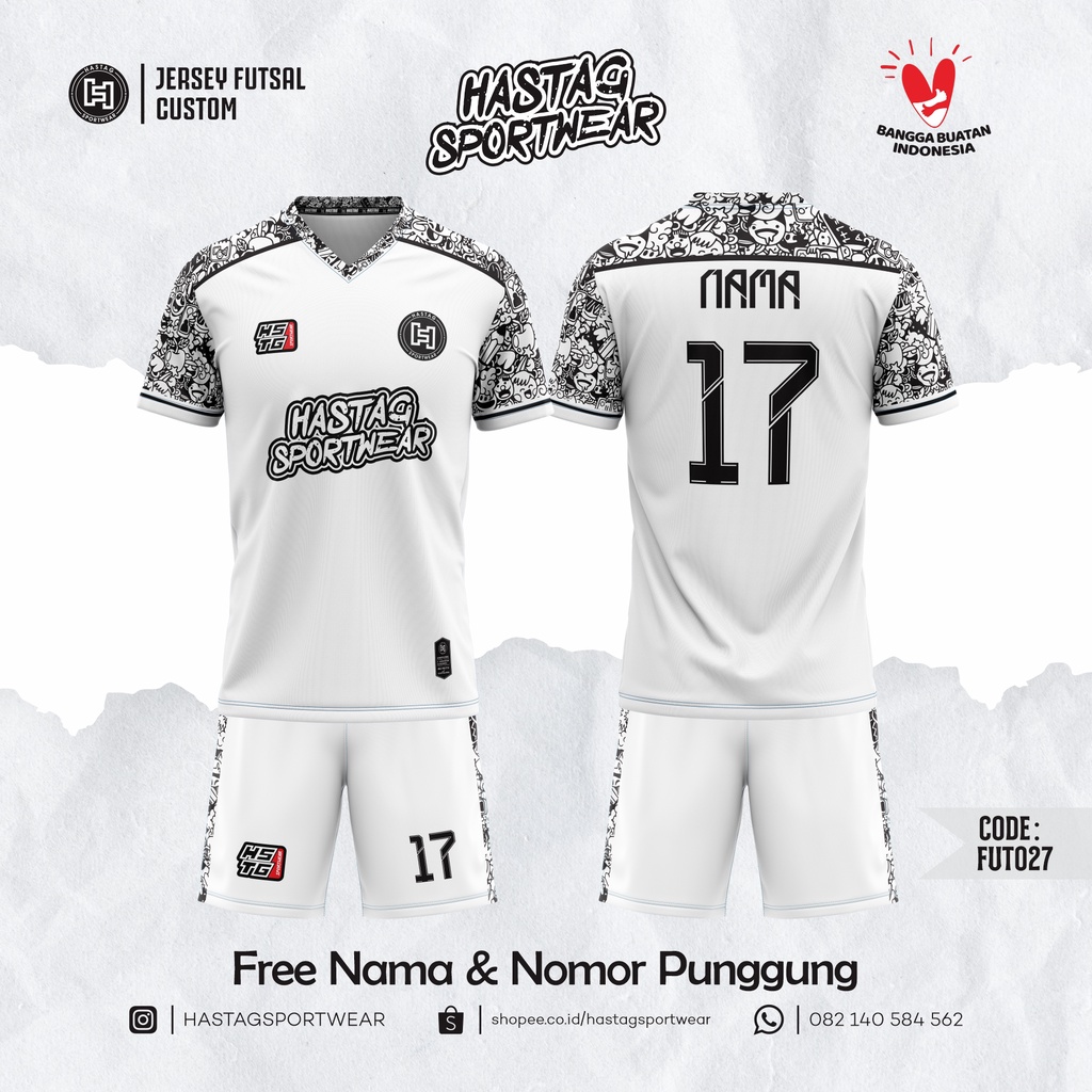 Jual Bisa Satuan Jersey Futsal Bola Custom Full Printing Free Desain