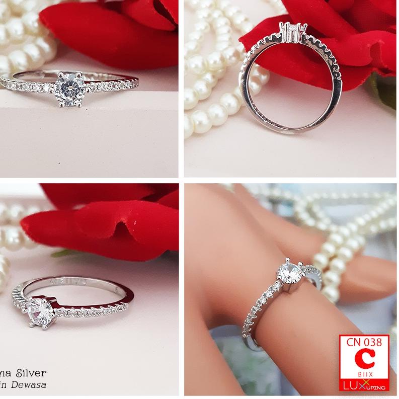 Sale CN 038 Cincin Jumbo Cincin Wanita Ukuran Besar Big Size Cincin Cantik Perhiasan Imitasi Lapis E