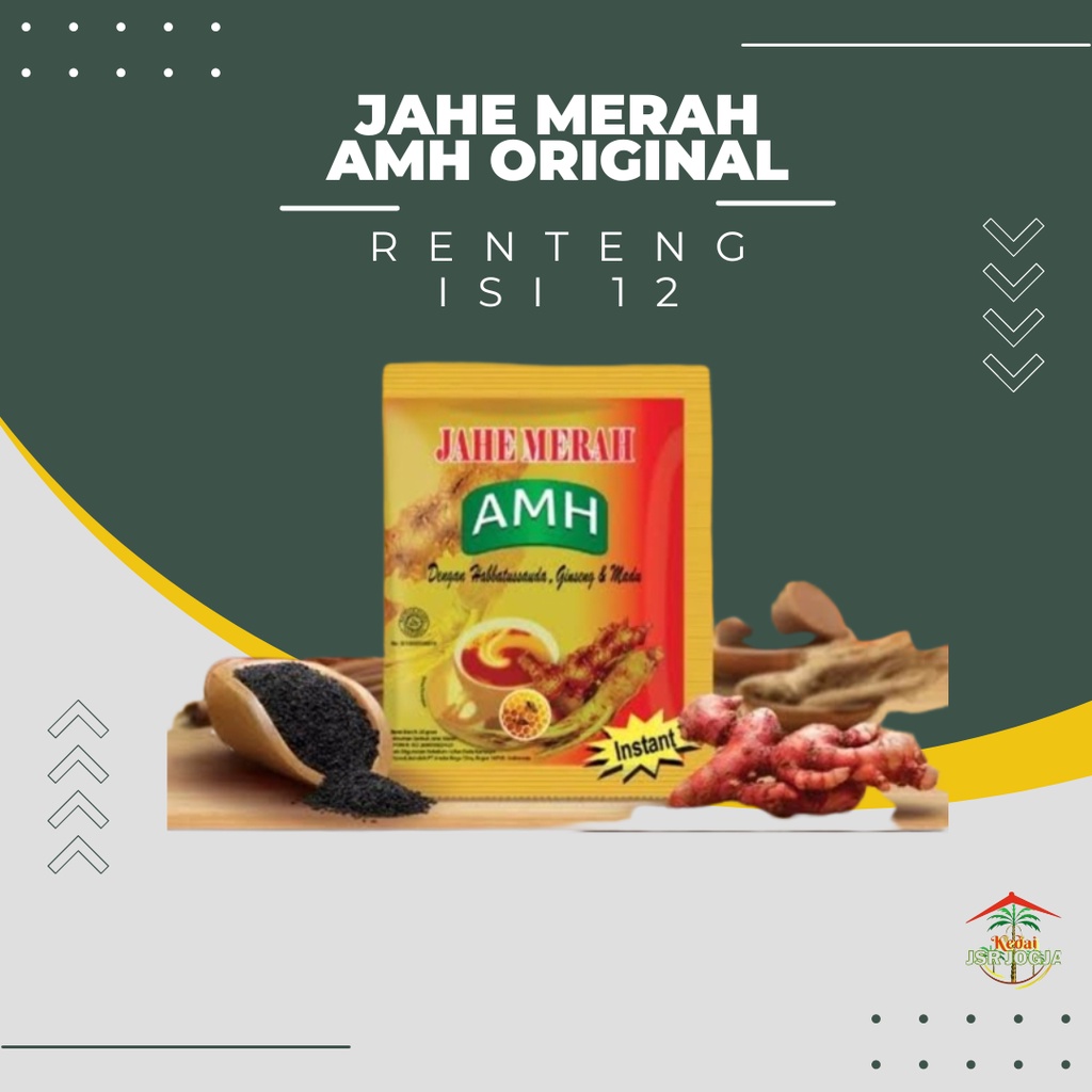 Amh jahe merah herbal habbatasauda.  ginseng dan madu hemat isi 10 sachet