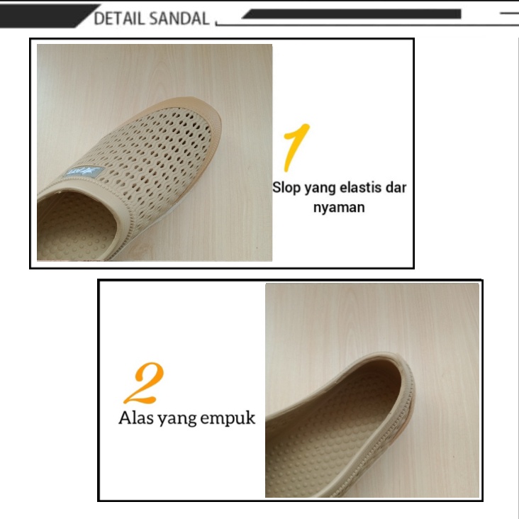 gos ATT AKL 160 SEPATU KARET SLIP ON Sepatu Cewek Anti Air Empuk Tidak Lecet Ringan