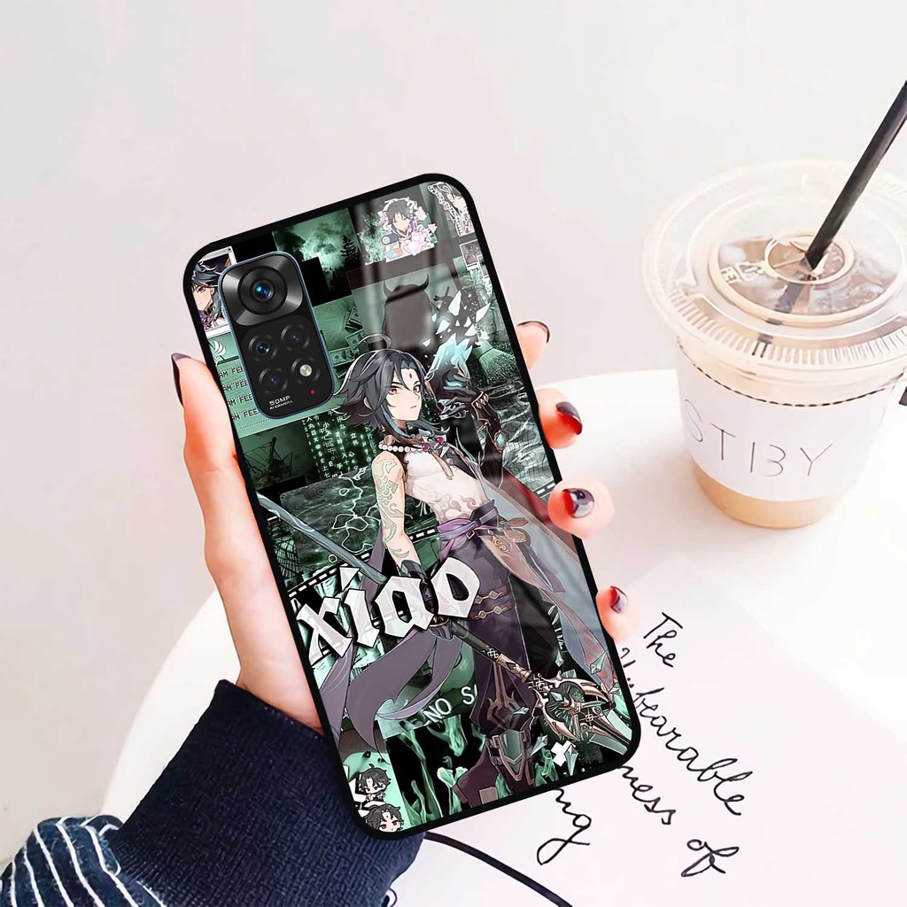 Case Glossy Kilau Redmi Note 11 | Casing Hp Xiaomi | Pelindung Smartphone | Motif Genshin Aesthetic