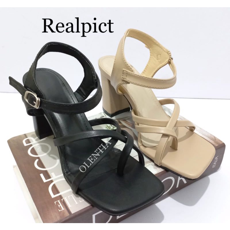 Sandal Wanita Sandal heels tahu 9cm DV 13