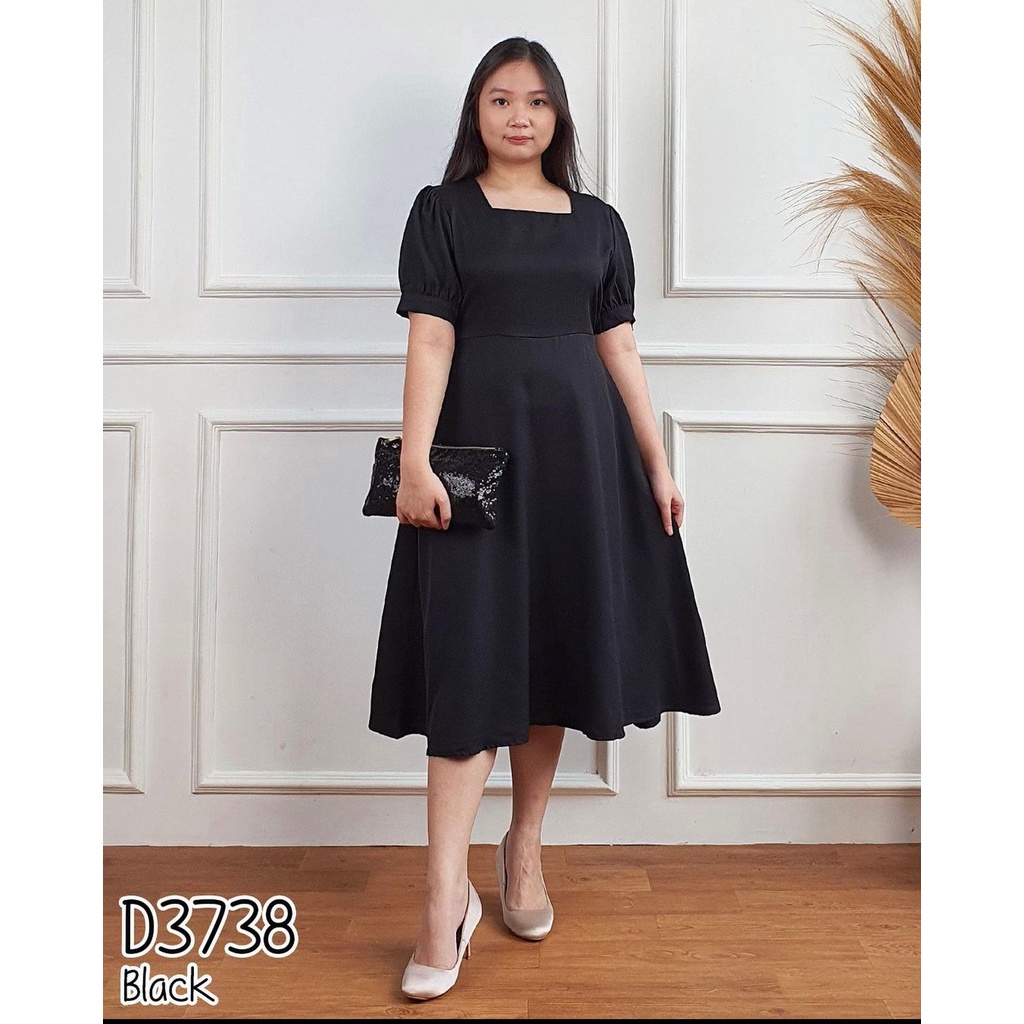 Basic id fashion Dres wanita gisella / Gaun pesta wanita / Dres elegant