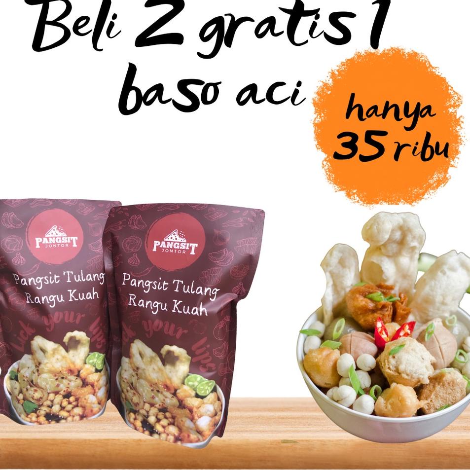 

Buruan Beli--pangsit tulang rangu kuah 2 + 1 baso aci