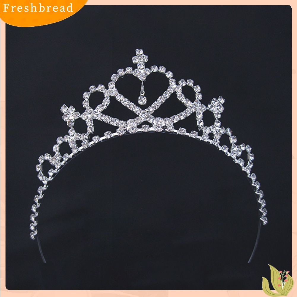 (Fresh) Tiara Mahkota Berlian Imitasi Elegan Ala Princess Untuk Wanita / Anak Perempuan / Pengantin