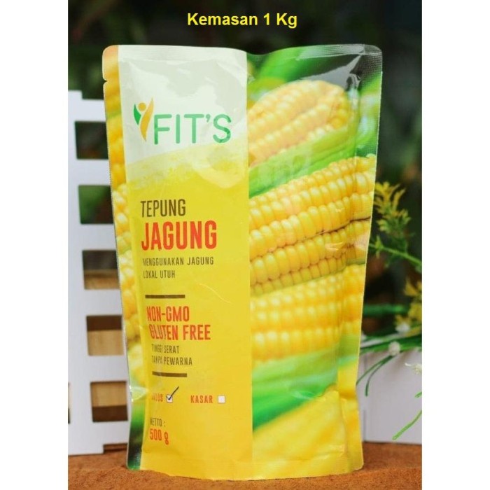 

Tepung Tepung Jagung ( Corn Meal / Polenta ) Fits Mandiri 1Kg Non Gmo