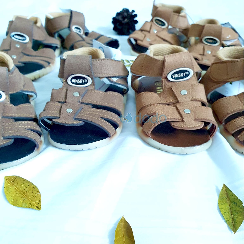 Prewalker Sepatu Sandal Alas Karet Anak Bayi Laki-Laki Usia 2 - 14 bulan Vinsky 1807