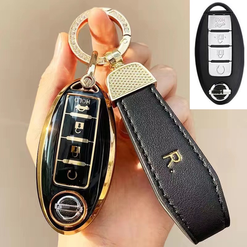 Casing Kunci Remote Mobil keyless Bahan TPU Untuk Nissan Sylphy Teana Elgrand Almera Grand Livina Juke J10 J11 X-Trail