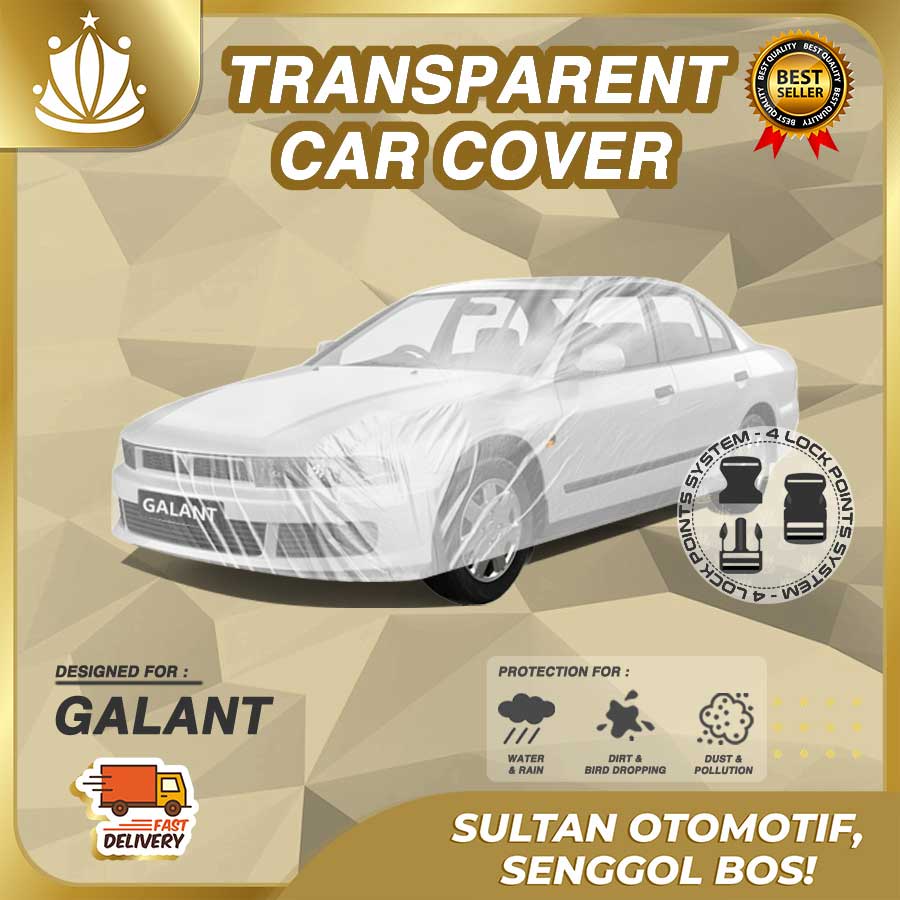 Body Cover Mobil Plastik TEBAL Mitsubishi Galant Hiu WATERPROOF