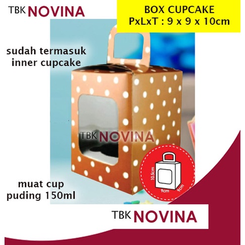 BOX CUPCAKE PUDING /  KOTAK CUPCAKE PUDING