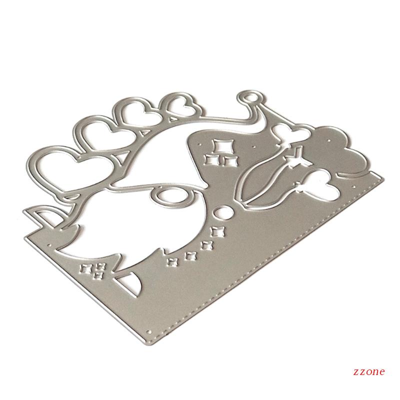 Zzz Cetakan Stensil Cutting Dies Motif Hati Natal Bahan Metal Untuk Scrapbook / Craft DIY