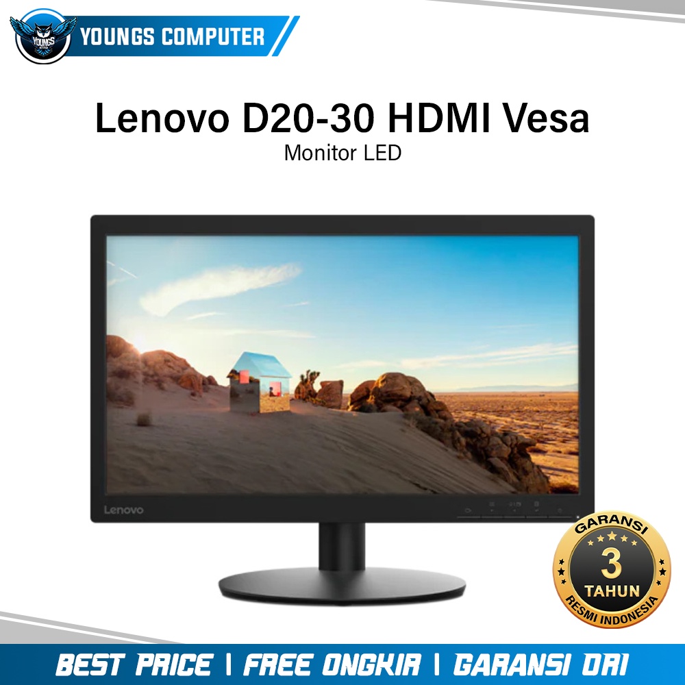 Monitor LED Lenovo D20-30 19.5&quot; 1600x900 VGA HDMI Vesa