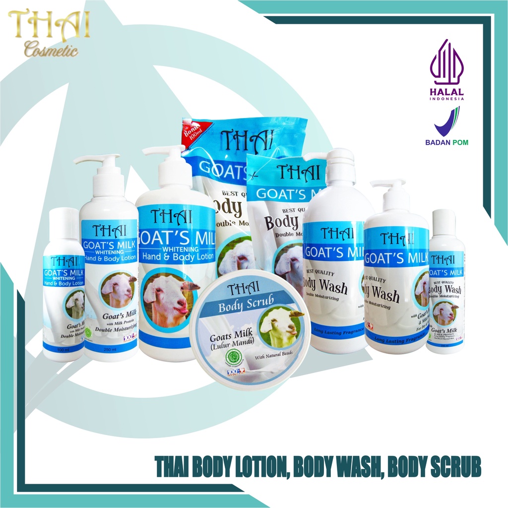 Jual THAI GOATS MILK SERIES Hand Body lotion Body Wash Body Scrub