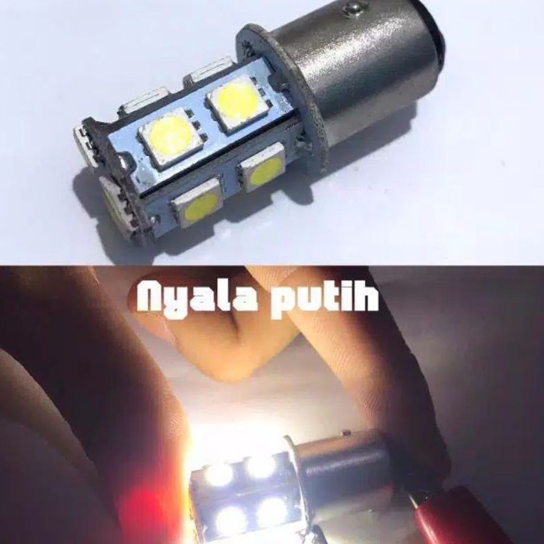 lampu Bohlam Stop JAGUNG LED bohlam lampu belakang led jagung 13 mata lampu stop motor universal