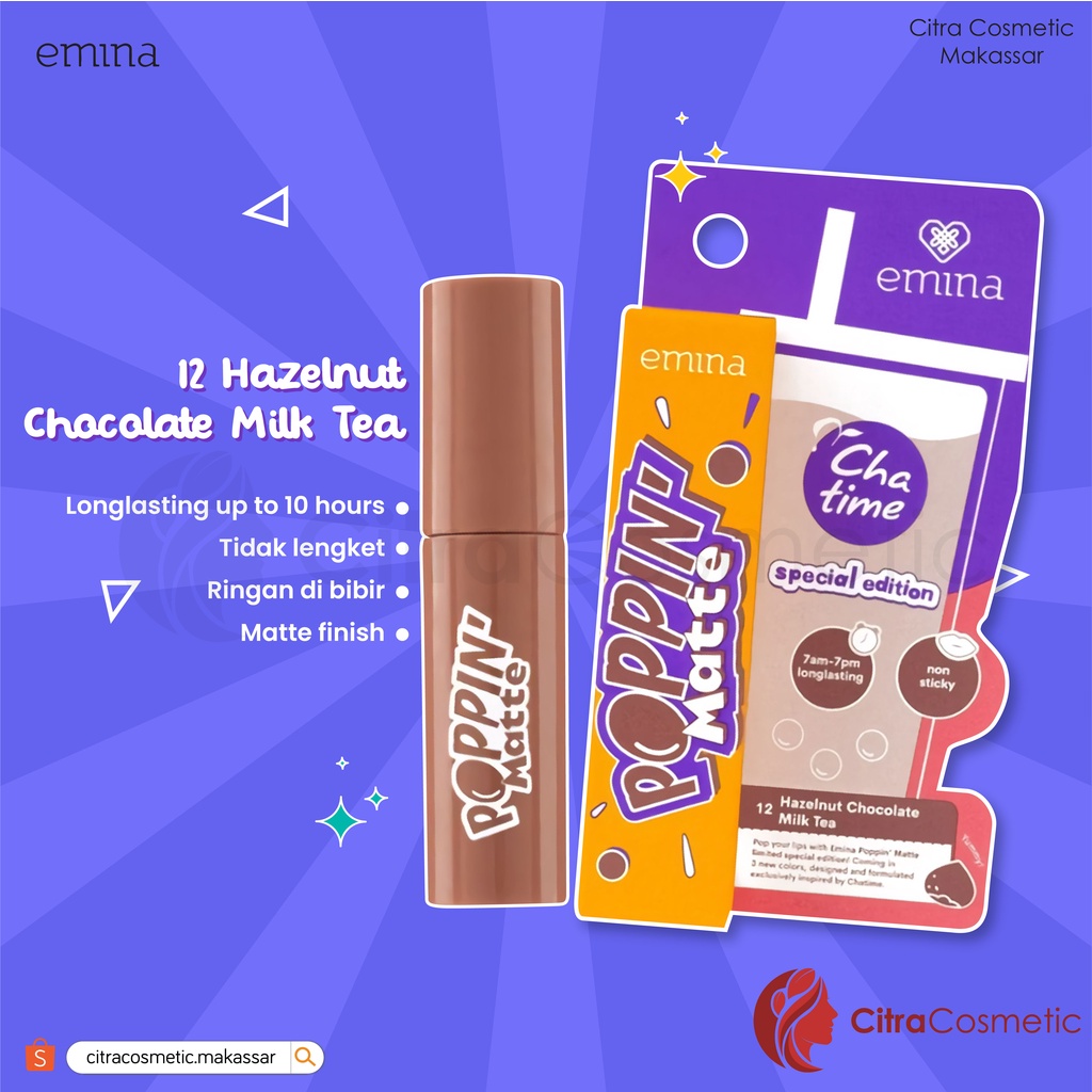Emina Poppin X Chatime Series