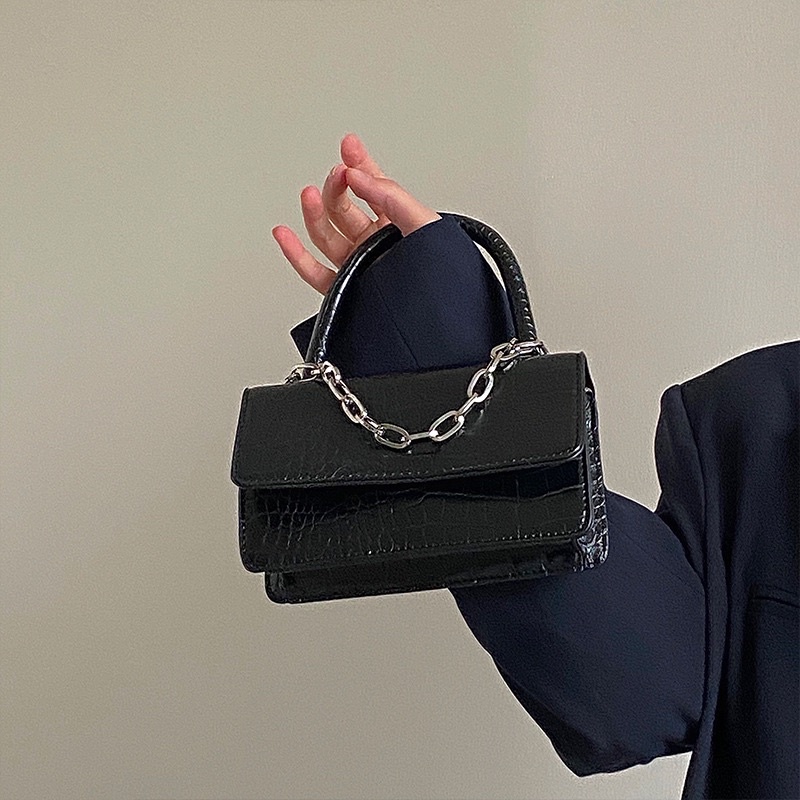 Tas Selempang Kulit Wanita Tas Cewek Kecil Rantai Handbag Croc GH 195