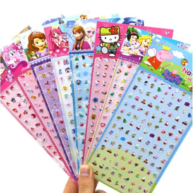 Sticker Kuku Unicorn Pony My melody Elsa Karakter Princess Anak Cewek