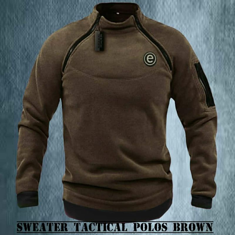 sweater tactical/sweater army plus emblem patch rubber