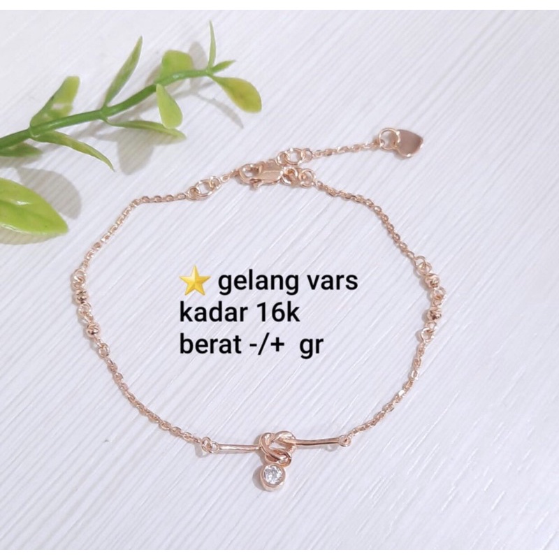 Gelang rantai love kadar 700 16karat hwt