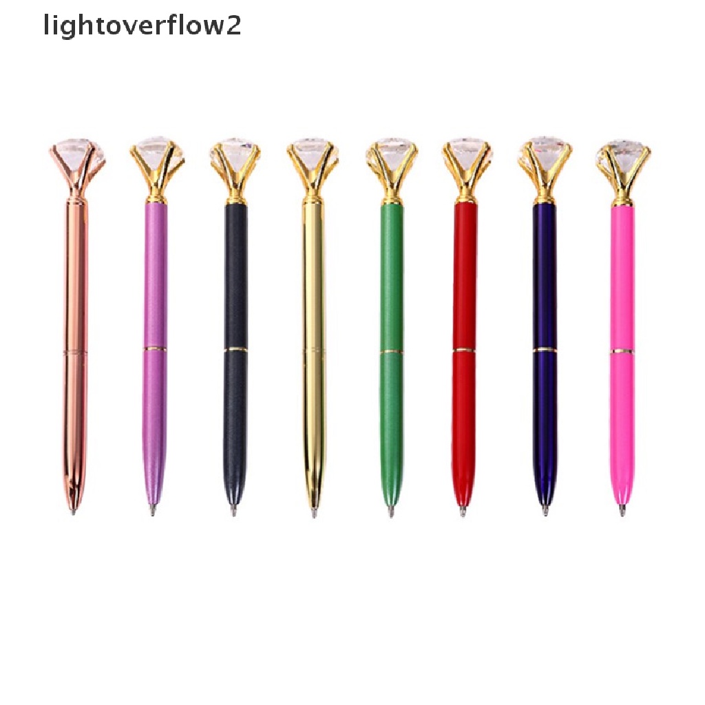 (lightoverflow2) Pulpen Dengan Hiasan Kristal Imitasi Untuk Hadiah