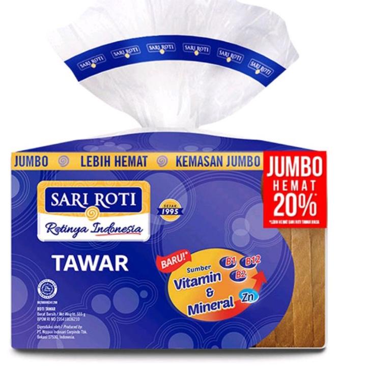 

Harga lebay--SARI ROTI TAWAR JUMBO SPECIAL 555 GR