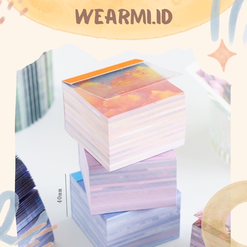 

20 Lembar Kertas Motif Romantic Series Square Sky Colorfull Flower Sunset Cloud Aesthetic scrapbook Bujo Jurnal Diy Wearmi