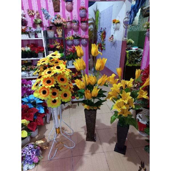 bunga sudut tulip mekar