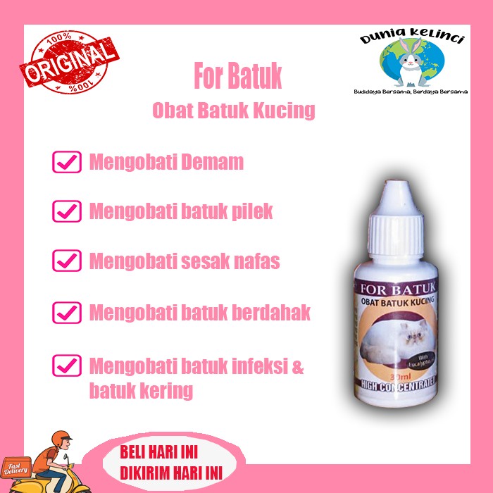 FOR BATUK Obat Kucing batuk alergi berdahak pilek sesak nafas