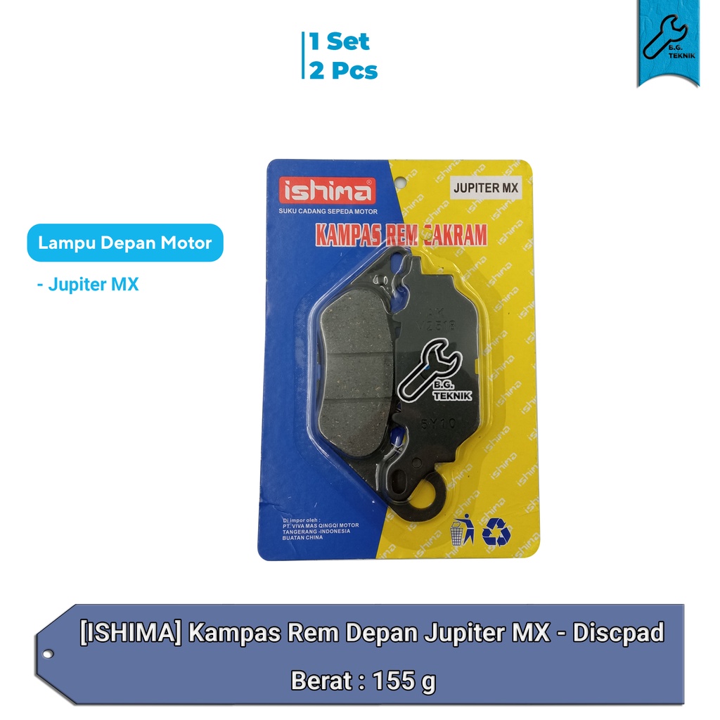 [ISHIMA] Kampas Rem Depan Jupiter MX - Discpad
