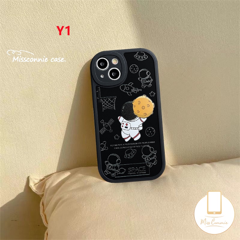 Case NASA Merk Trendy Realme C30 C31 C25s C21 C55 C53 10 Pro C15 C35 C12 GT C17 C21Y C25Y C2 C11 C20A C3 C20 C17 9i 8i 8 8Pro 5i 7i 5 6i 5s 5 6s 6 Kartun Astronot Sarung Soft Cover