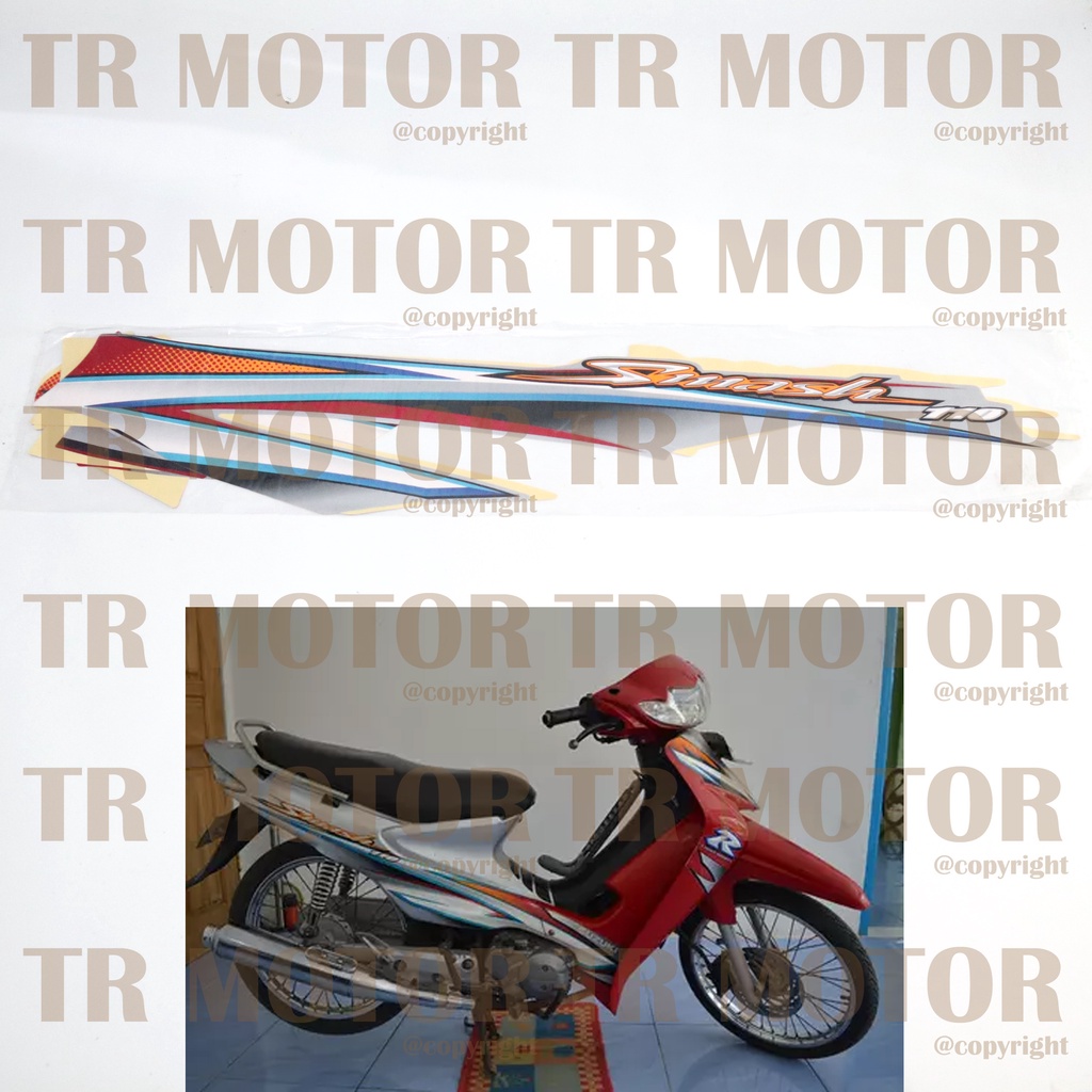 Stiker Motor Smash 110 2005 2006 Sticker Striping Lis Full Set Motor