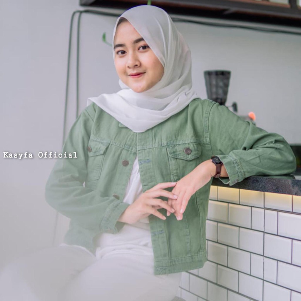 JAKET JEANS CROP WARNA // JAKET JEANS WANITA WARNA